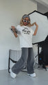 OVERSIZE T-krekls "THE BEST" - BALTS